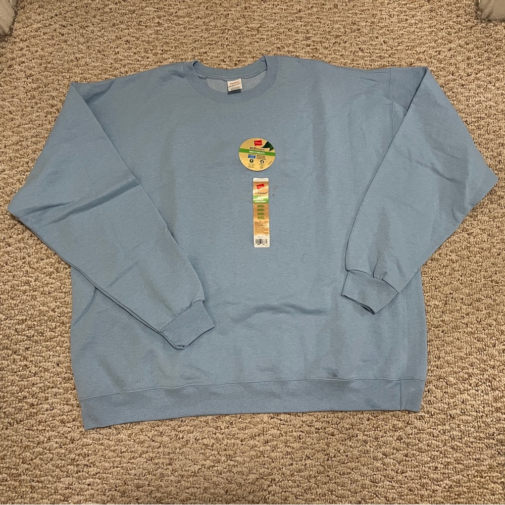 NWT Hanes Light Blue Crewneck Sweatshirt